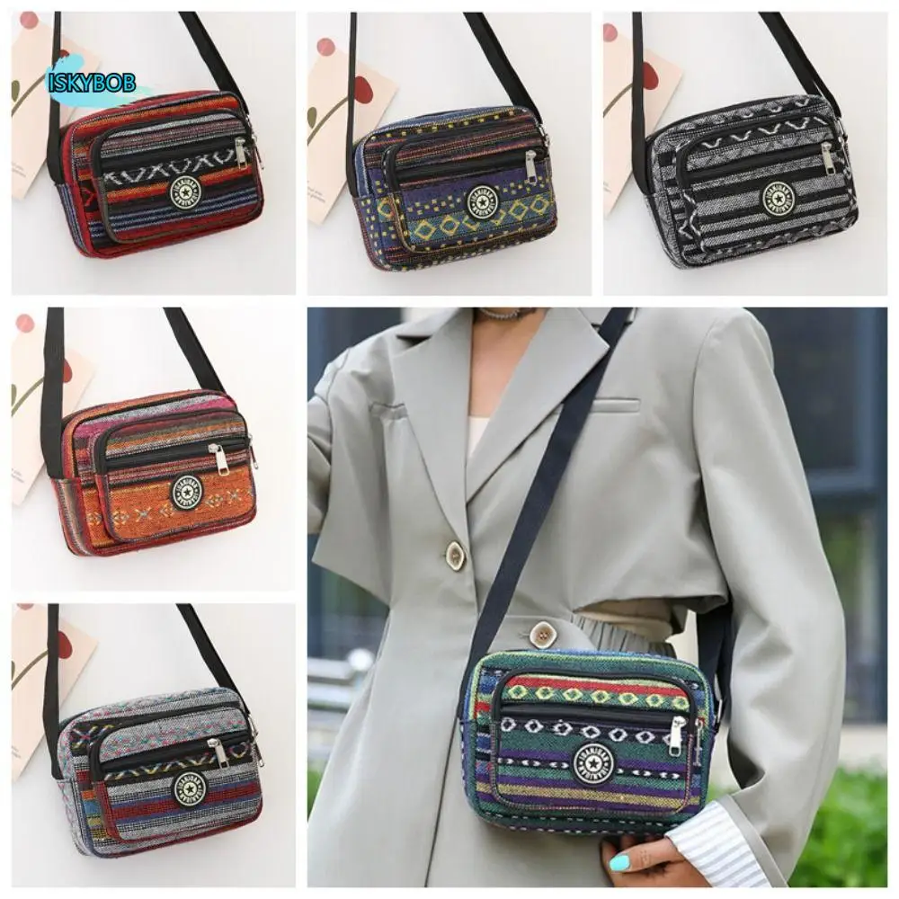 Large Capacity Bohemian Crossbody Bag Multi-layered Embroidery Stripe Shoulder Bag Colorful Handbag Weave Oxford Bag Girls
Large Capacity Bohemian Crossbody Bag Multi-layered Embroidery Stripe Shoulder Bag Colorful Handbag Weave Oxford Bag Girls