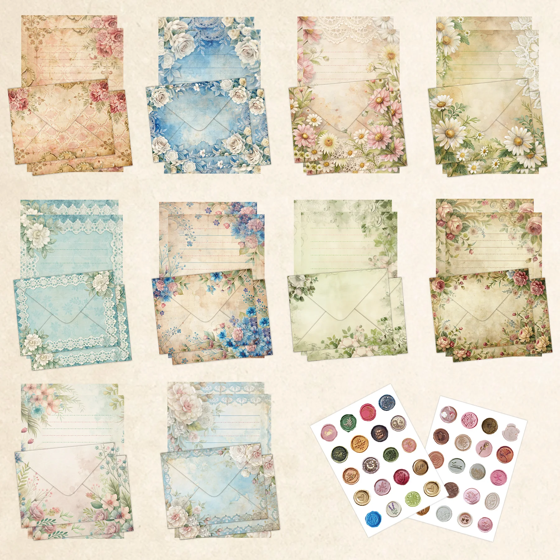 30 Sets Aesthetic Vintage Envelopes Letter Paper Kits DIY Postcard Invitation Cards Cover Letter Paper Stationery Supplies
30 Sets Aesthetic Vintage Envelopes Letter Paper Kits DIY Postcard Invitation Cards Cover Letter Paper Stationery Supplies