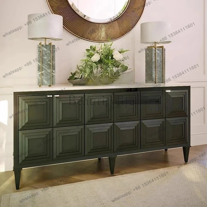 yj57 American light luxury door cabinet solid wood high-end living room against the wall to enter the home cabinet customization
yj57 American light luxury door cabinet solid wood high-end living room against the wall to enter the home cabinet customization