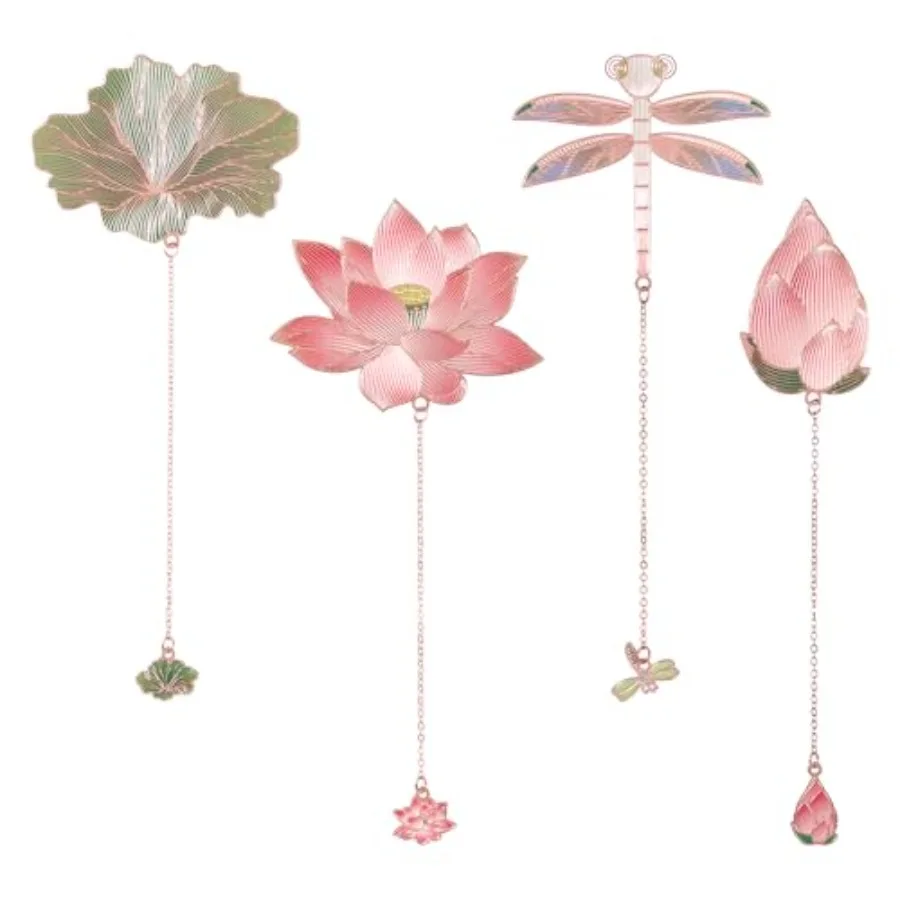 4Pcs Metal Bookmarks with Chain Plant Bookmark Golden Lotus Leaf Birthday Gifts Unique Teacher Christmas Gifts Literary Accesso
4Pcs Metal Bookmarks with Chain Plant Bookmark Golden Lotus Leaf Birthday Gifts Unique Teacher Christmas Gifts Literary Accesso