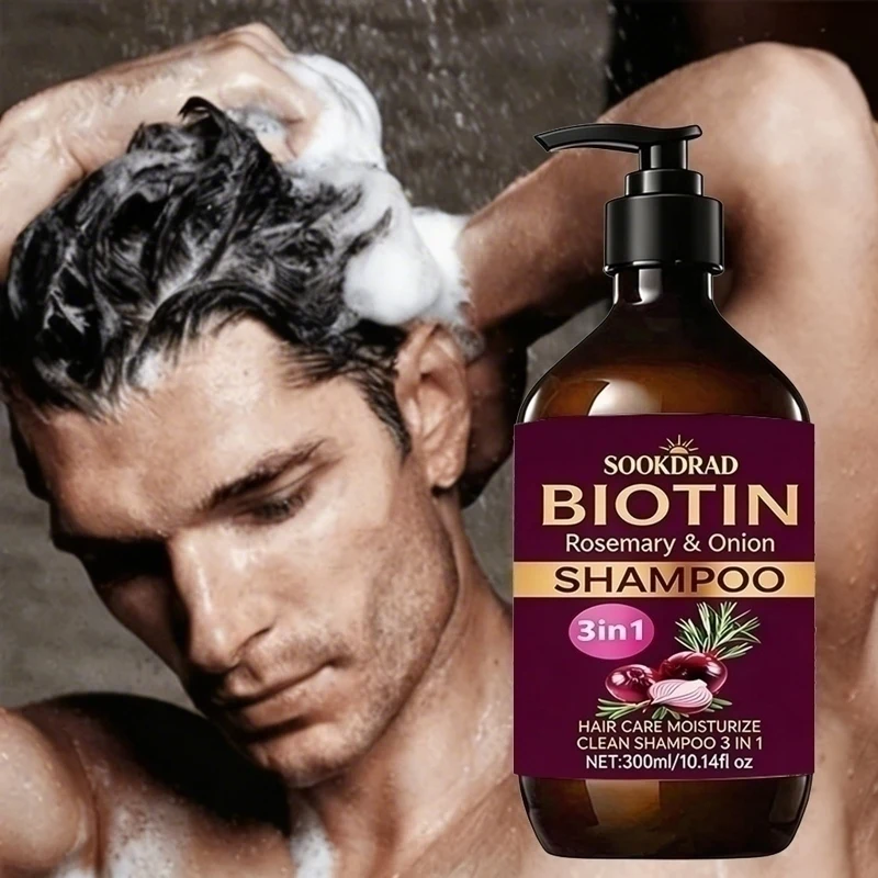 Gentle Cleansing Biotin Shampoo, Rosemary Infused Onion Formula, Nourish Dry Hair 300ml
Gentle Cleansing Biotin Shampoo, Rosemary Infused Onion Formula, Nourish Dry Hair 300ml