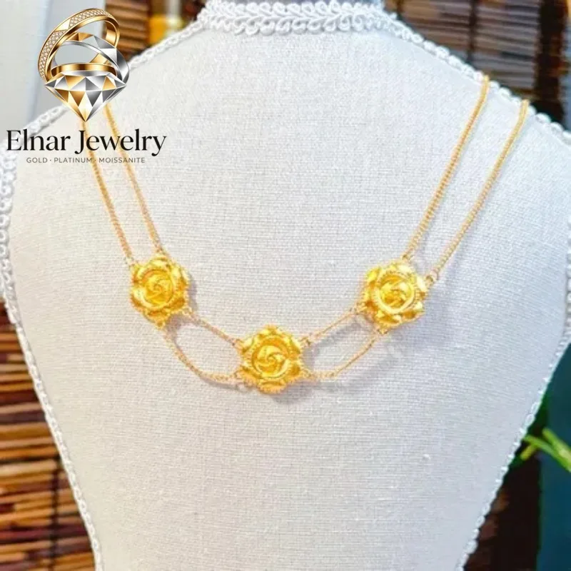 Elnar Jewelry Luxury 24K 9999 Pure Gold real gold Women's Rose Necklace All-match Double-layer Necklace
Elnar Jewelry Luxury 24K 9999 Pure Gold real gold Women's Rose Necklace All-match Double-layer Necklace