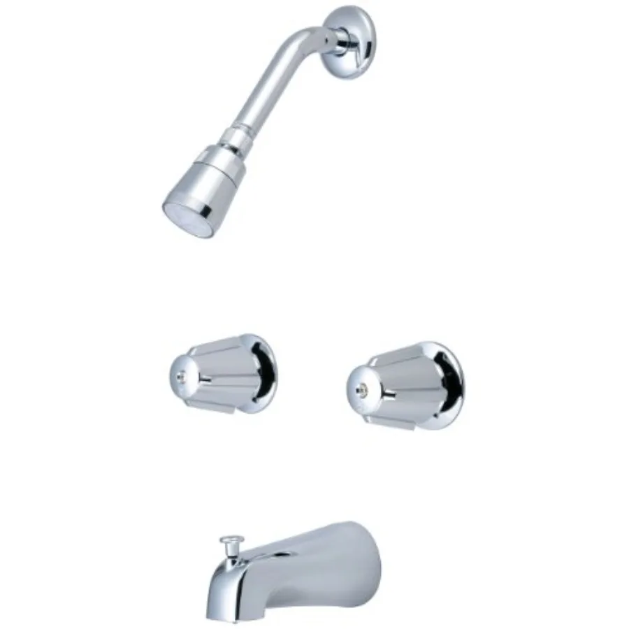 Faucets P-1210 Two Handle Tub/Shower Set Chrome Finish
Faucets P-1210 Two Handle Tub/Shower Set Chrome Finish