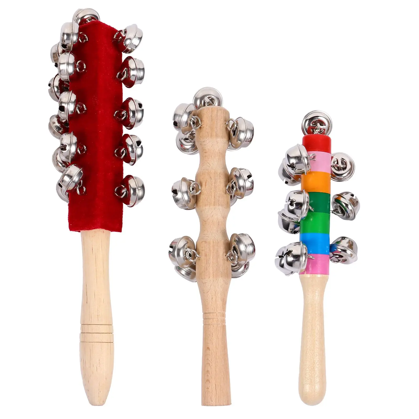 3 Pcs Wood Toys bell Stick Bell Shaker Infant Educational Grip Fun Joy Rattles Primary School
3 Pcs Wood Toys bell Stick Bell Shaker Infant Educational Grip Fun Joy Rattles Primary School