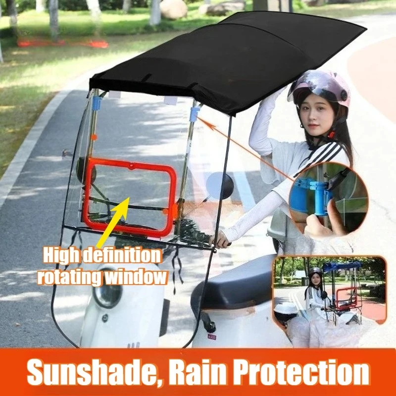 New Retractable Motorcycle and Electric Vehicle Sun Protection Windproof Rainproof Sunshade and Rotating Window Canopy
New Retractable Motorcycle and Electric Vehicle Sun Protection Windproof Rainproof Sunshade and Rotating Window Canopy