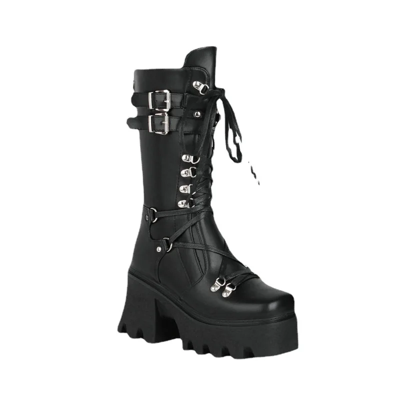 Women High Boots Cosplay Mid-calf Boots High Platform Wedges Boots 2024 Summer Autumn New Designer Gothic Shoes for Women Botas
Women High Boots Cosplay Mid-calf Boots High Platform Wedges Boots 2024 Summer Autumn New Designer Gothic Shoes for Women Botas