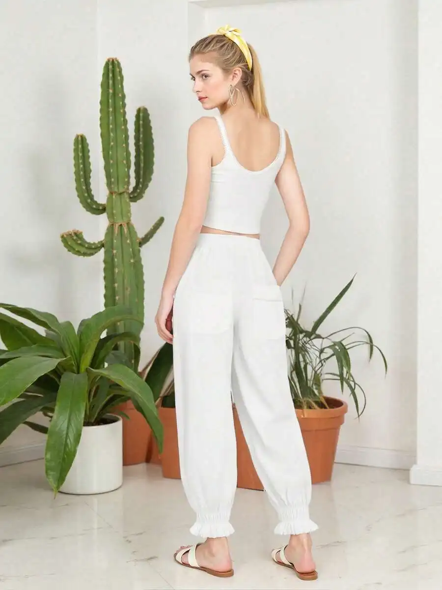 Womens Summer 2 Piece Pajama Set Sleeveless Solid Color Camisole Pants Sleepwear
Womens Summer 2 Piece Pajama Set Sleeveless Solid Color Camisole Pants Sleepwear