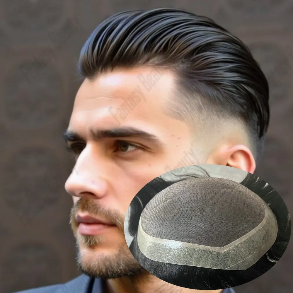 Дышащий мужской парик, европейский парик из человеческих волос, прочный моно кружевной топ с кожей, полиуретановая основа, мужская система замены волос, протез
Дышащий мужской парик, европейский парик из человеческих волос, прочный моно кружевной топ с кожей, полиуретановая основа, мужская система замены волос, протез