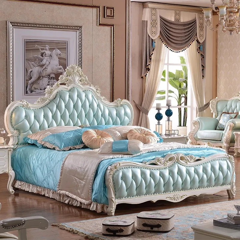 European solid wood bed leather double bed 1.5 meters princess 1.8 American ebony wedding
European solid wood bed leather double bed 1.5 meters princess 1.8 American ebony wedding