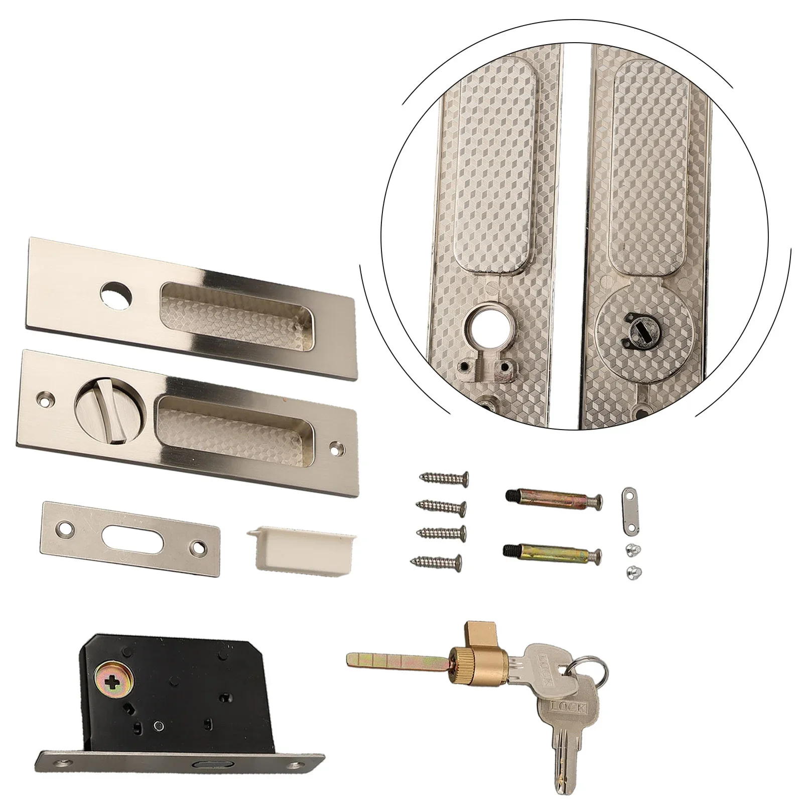 Invisible Door Lock Balcony Sliding Door Lock With Key Interior Kitchen Hook Lock Embedded Handle Door Lock Hardware
Invisible Door Lock Balcony Sliding Door Lock With Key Interior Kitchen Hook Lock Embedded Handle Door Lock Hardware