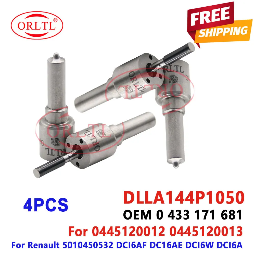 4PCS DLLA144P1050 Fuel Injector Nozzles DLLA 144 P 1050 OEM 0433171681 For Renault Midlum 6.2 DCI6AF 0986435525 5010450532
4PCS DLLA144P1050 Fuel Injector Nozzles DLLA 144 P 1050 OEM 0433171681 For Renault Midlum 6.2 DCI6AF 0986435525 5010450532