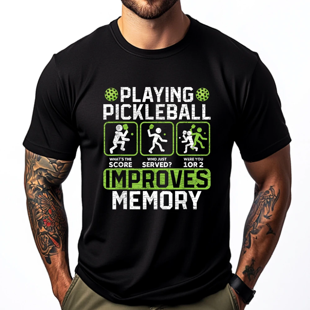 Pickleball Player Paddleballplaying Pickleball Improves Memory T Shirt Men 100℅ Cotton Mans T Shirt Homme Christmas
Pickleball Player Paddleballplaying Pickleball Improves Memory T Shirt Men 100℅ Cotton Mans T Shirt Homme Christmas