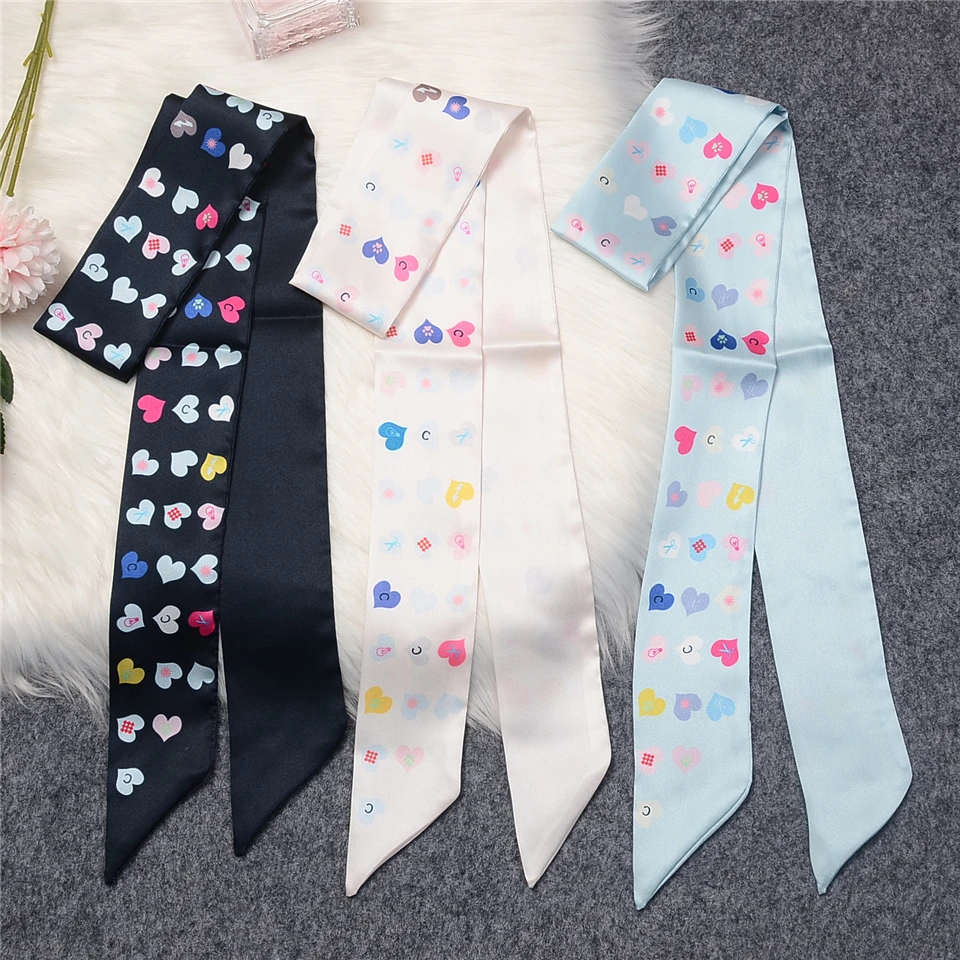 Fashion Design Heart Twill 100% Silk Scarf Women Brand Bag Scarves Wrist Towel Foulard Head Scarf Summer Neckerchief For Ladies
Fashion Design Heart Twill 100% Silk Scarf Women Brand Bag Scarves Wrist Towel Foulard Head Scarf Summer Neckerchief For Ladies
