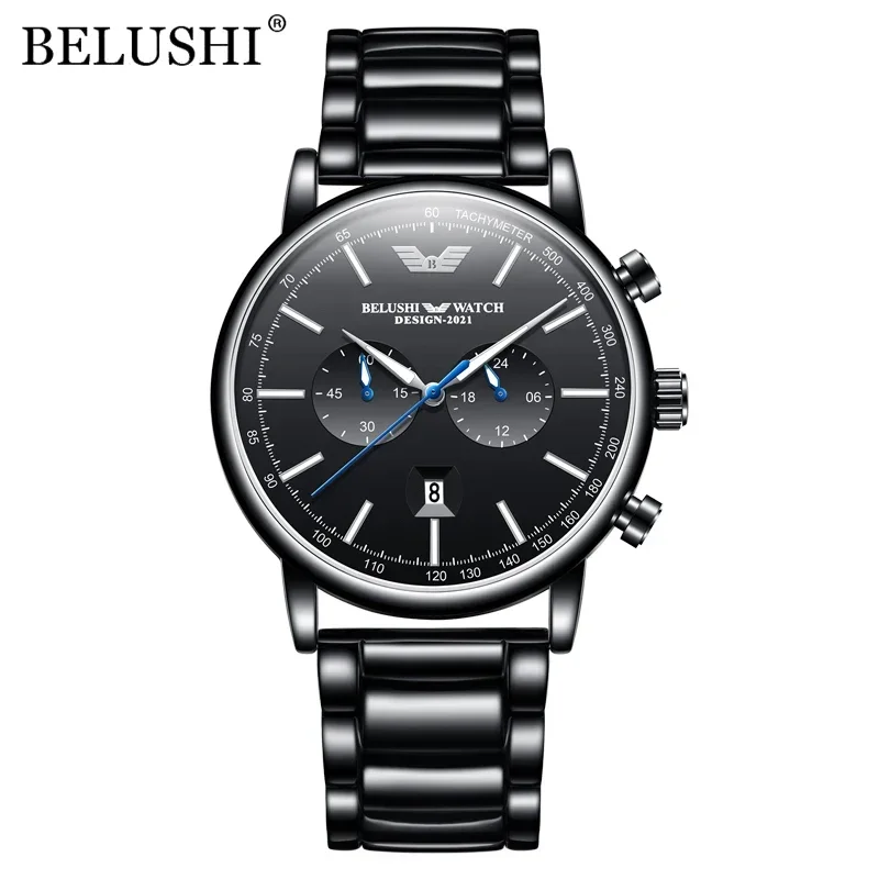 BELUSHI Mens Watches Stainless Steel Chronograph Waterproof Luxury Brand Top Quartz Military Watch for Men Army Sport Wristwatch
BELUSHI Mens Watches Stainless Steel Chronograph Waterproof Luxury Brand Top Quartz Military Watch for Men Army Sport Wristwatch