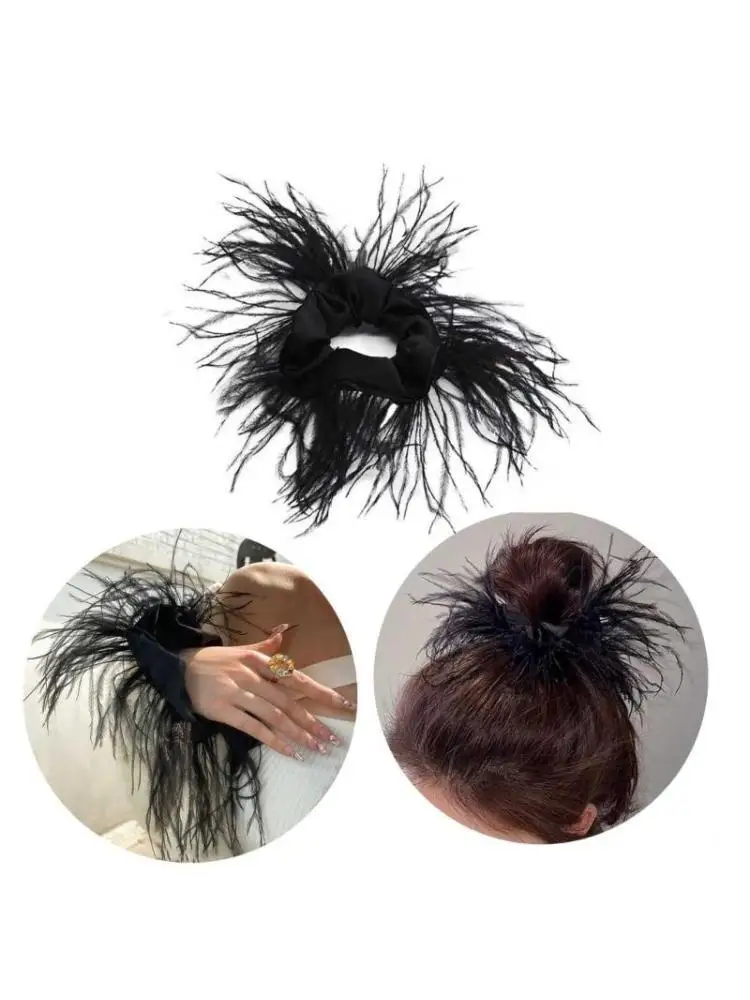 652F Hair Scrunchie Hair Tie Furry Ostrich Headpiece Decorative Headwear Elastic Hair Rope Accessory
652F Hair Scrunchie Hair Tie Furry Ostrich Headpiece Decorative Headwear Elastic Hair Rope Accessory