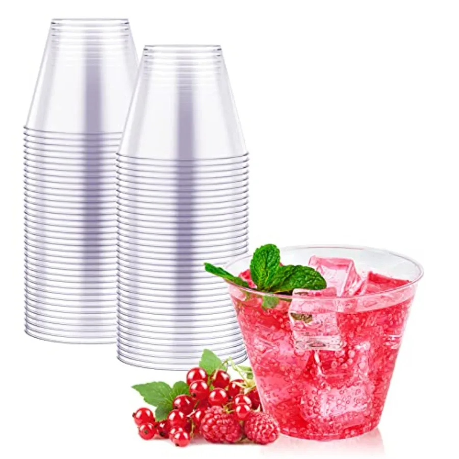 9 oz Clear Disposable Plastic Cups, 50 Pack Disposable Cups for Wedding, Thanksgiving, Christmas Party
9 oz Clear Disposable Plastic Cups, 50 Pack Disposable Cups for Wedding, Thanksgiving, Christmas Party