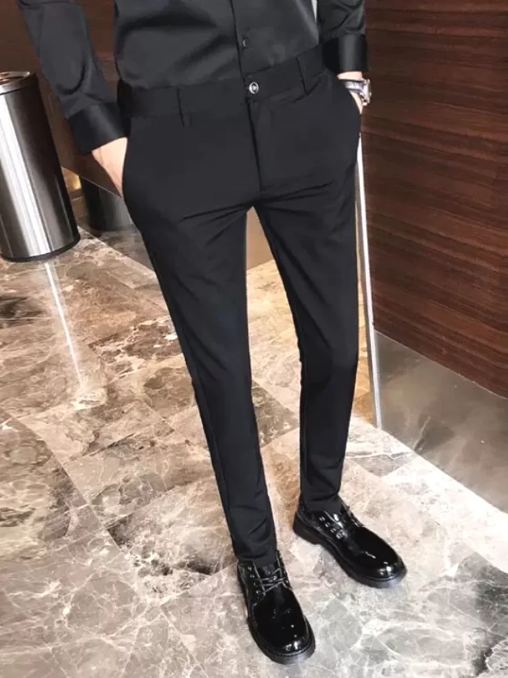 Briti Sle Slim Fit Men's Busin Casual Commute Pants No Ironing Required Trousers Suiting Pants mid Waist Button Closure
Briti Sle Slim Fit Men's Busin Casual Commute Pants No Ironing Required Trousers Suiting Pants mid Waist Button Closure