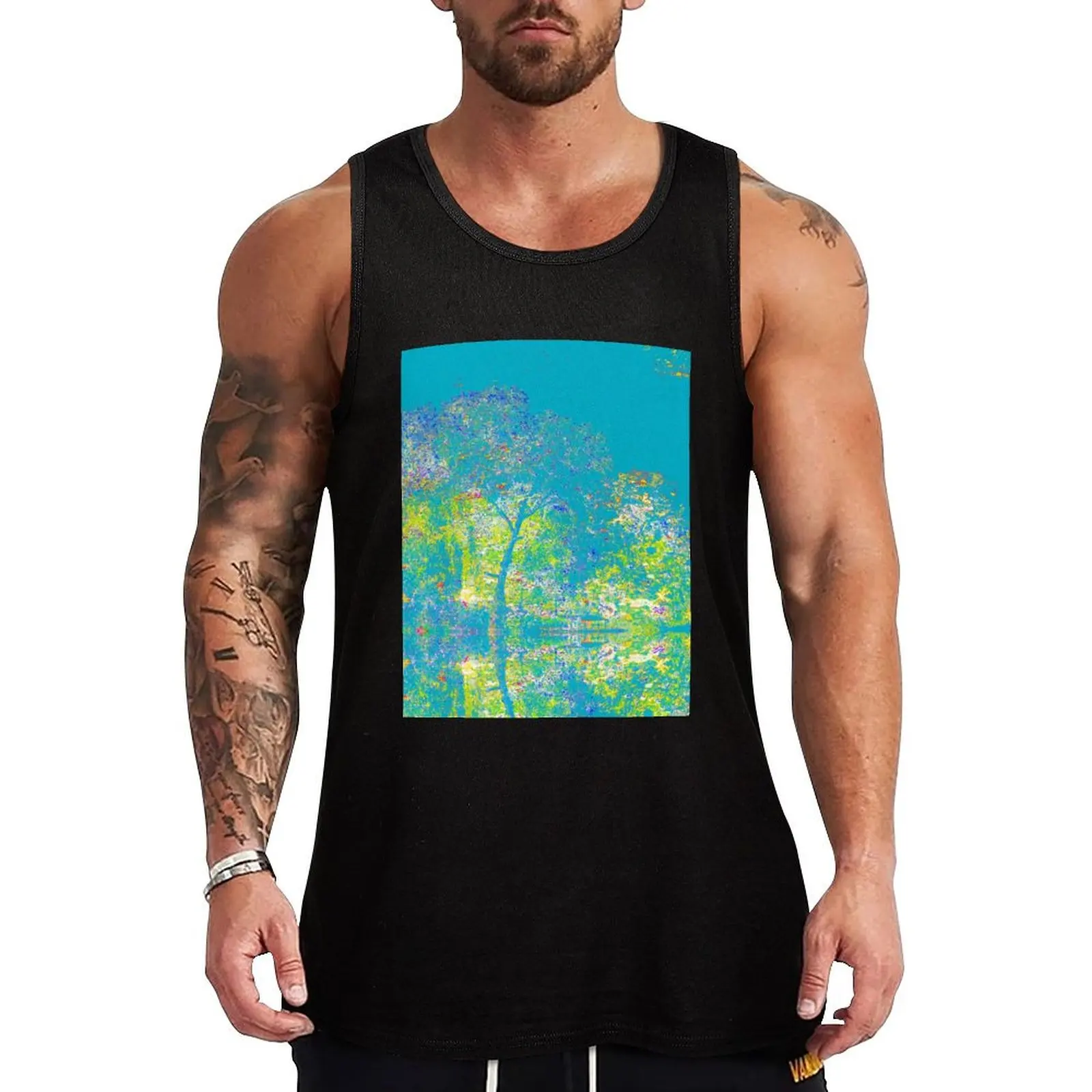Aqua Reflection Tank Top Men's gym clothing t-shirts man Gym t-shirt man man vest 
Aqua Reflection Tank Top Men's gym clothing t-shirts man Gym t-shirt man man vest