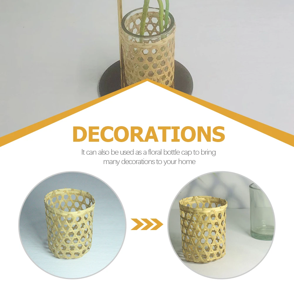4 Pcs Bamboo Cup Sleeves Glass Weaving Cover Woven Holders to Weave Covers for Hot Drinks Mug Vase
4 Pcs Bamboo Cup Sleeves Glass Weaving Cover Woven Holders to Weave Covers for Hot Drinks Mug Vase