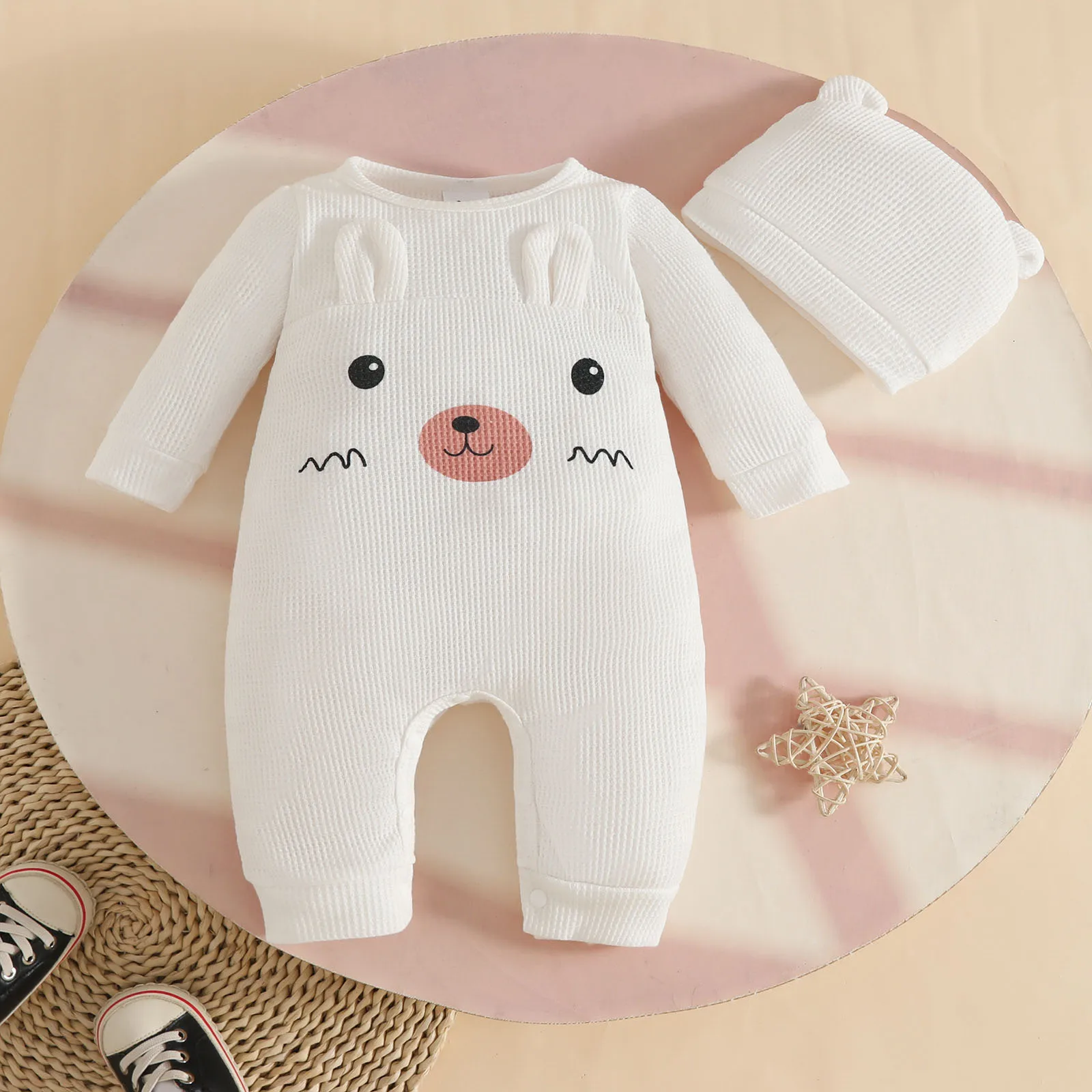 Knit Baby Boy Romper Babys Comfortable And Breathable Bodysuit Cute Teddy Bear Print Long Sleeve Baby Clothes Boy 3 6months
Knit Baby Boy Romper Babys Comfortable And Breathable Bodysuit Cute Teddy Bear Print Long Sleeve Baby Clothes Boy 3 6months