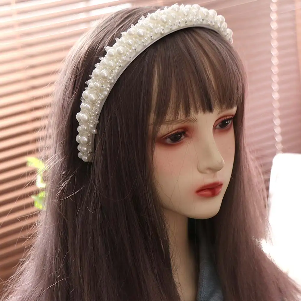 Sweet Wide Side Bridal Hair Hoop Baroque Large Pearl Headbands Korean Style Handmade Women Hairbands Party
Sweet Wide Side Bridal Hair Hoop Baroque Large Pearl Headbands Korean Style Handmade Women Hairbands Party