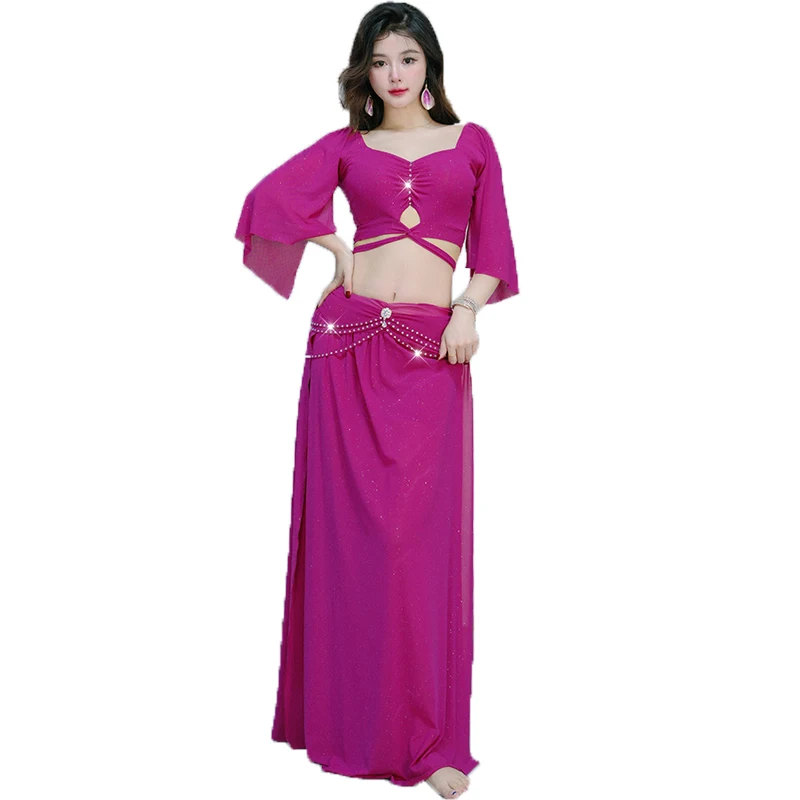 Belly Dancing Training Clothing Comfortable Breathable Mesh Performance Set Adult Women's Oriental Dance Practice Clothes Suit
Belly Dancing Training Clothing Comfortable Breathable Mesh Performance Set Adult Women's Oriental Dance Practice Clothes Suit