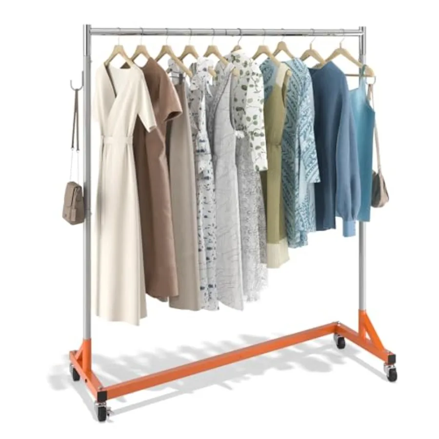 Z Rack 300 lbs Industrial Grade Z Base Garment Rack 24" x 63" x 71" Clothes Rack Sturdy Steel Heavy Duty Clothing Rack w/Lockab
Z Rack 300 lbs Industrial Grade Z Base Garment Rack 24" x 63" x 71" Clothes Rack Sturdy Steel Heavy Duty Clothing Rack w/Lockab