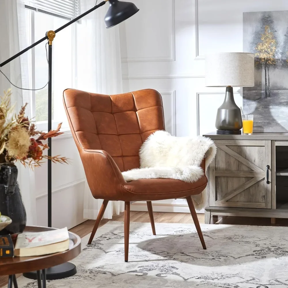 Leather Accent Chairs,Living Room Chairs Leather Large Armchairs Accent Chairs with Metal Legs for Living Bedroom Office
Leather Accent Chairs,Living Room Chairs Leather Large Armchairs Accent Chairs with Metal Legs for Living Bedroom Office