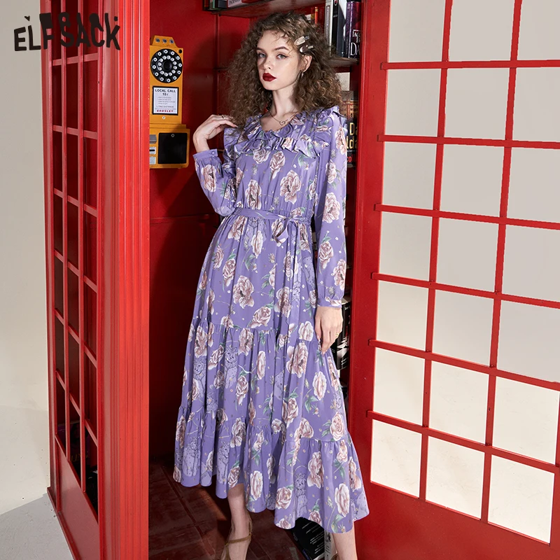 ELFSACK Ruffled Chiffon Floral Dress Women 2023 Spring French Waist Daily Dress
ELFSACK Ruffled Chiffon Floral Dress Women 2023 Spring French Waist Daily Dress