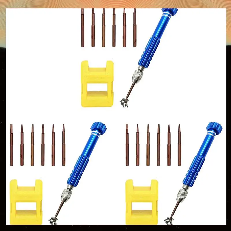 3X Magnetic 6 In 1 Tiny Screw Driver Kit, Small Screwdriver Set Perfect Mini Screws For Cell Phones, Watch, Eyeglass Etc-Y05A
3X Magnetic 6 In 1 Tiny Screw Driver Kit, Small Screwdriver Set Perfect Mini Screws For Cell Phones, Watch, Eyeglass Etc-Y05A