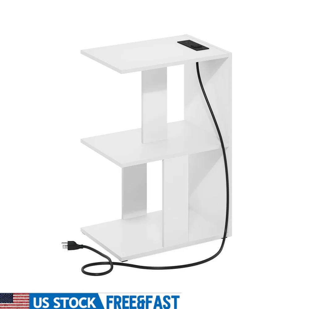 Open Storage Sofa Side Table with USB Type-C Charging Port 3 Tier Shelves Composite Wood Indoor Furniture Minimalist Design
Open Storage Sofa Side Table with USB Type-C Charging Port 3 Tier Shelves Composite Wood Indoor Furniture Minimalist Design