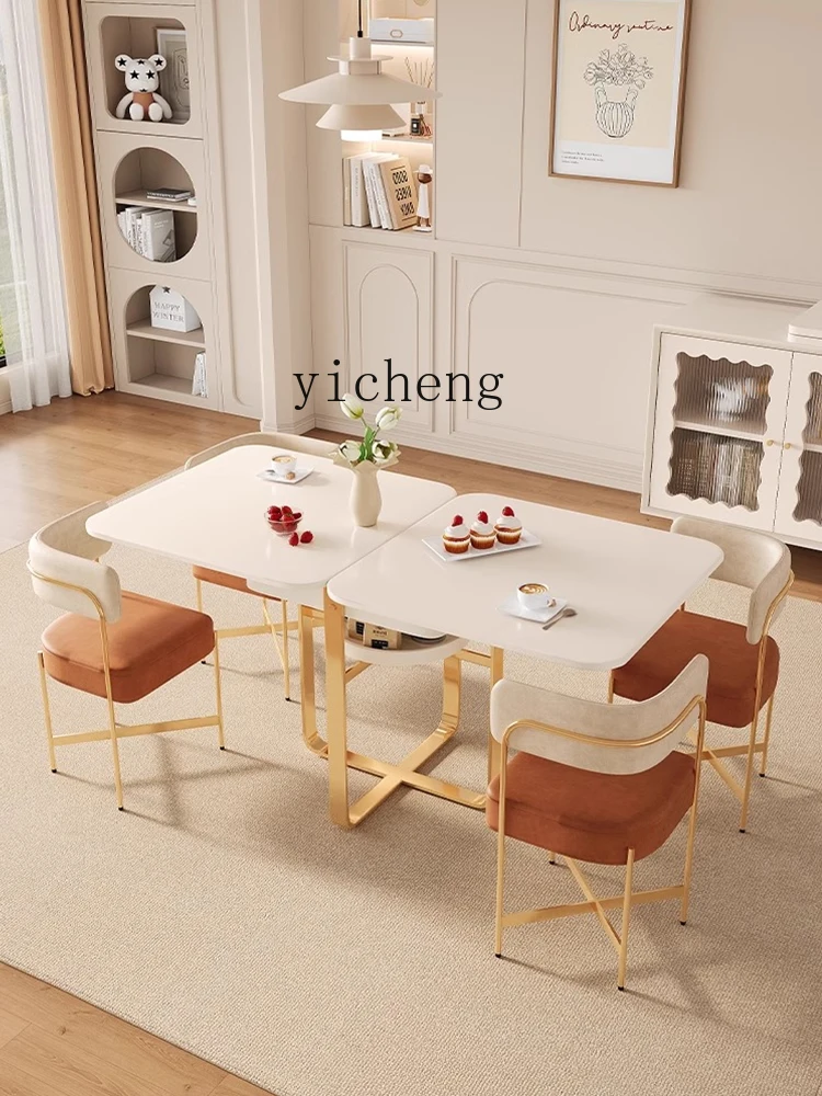 XL foldable retractable dining table and chair combination simple small apartment household multi-functional modern storage
XL foldable retractable dining table and chair combination simple small apartment household multi-functional modern storage