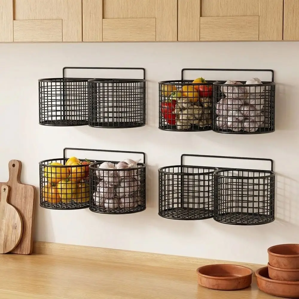 1/2/3 Grids Wall Mounted Storage Basket Large Capacity Space Saving Comb Storage Bucket No Punching Iron Vegetables Organizer
1/2/3 Grids Wall Mounted Storage Basket Large Capacity Space Saving Comb Storage Bucket No Punching Iron Vegetables Organizer