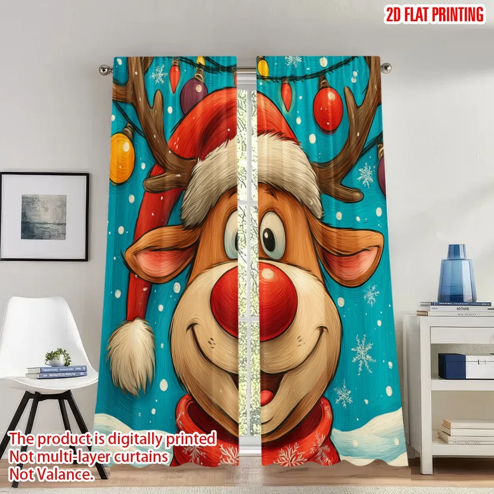 2pcs 2D flat printing Popular Christmas curtains Christmas Reindeer Cartoon Holiday Joy Digital Printed Polyester Drapes Family
2pcs 2D flat printing Popular Christmas curtains Christmas Reindeer Cartoon Holiday Joy Digital Printed Polyester Drapes Family
