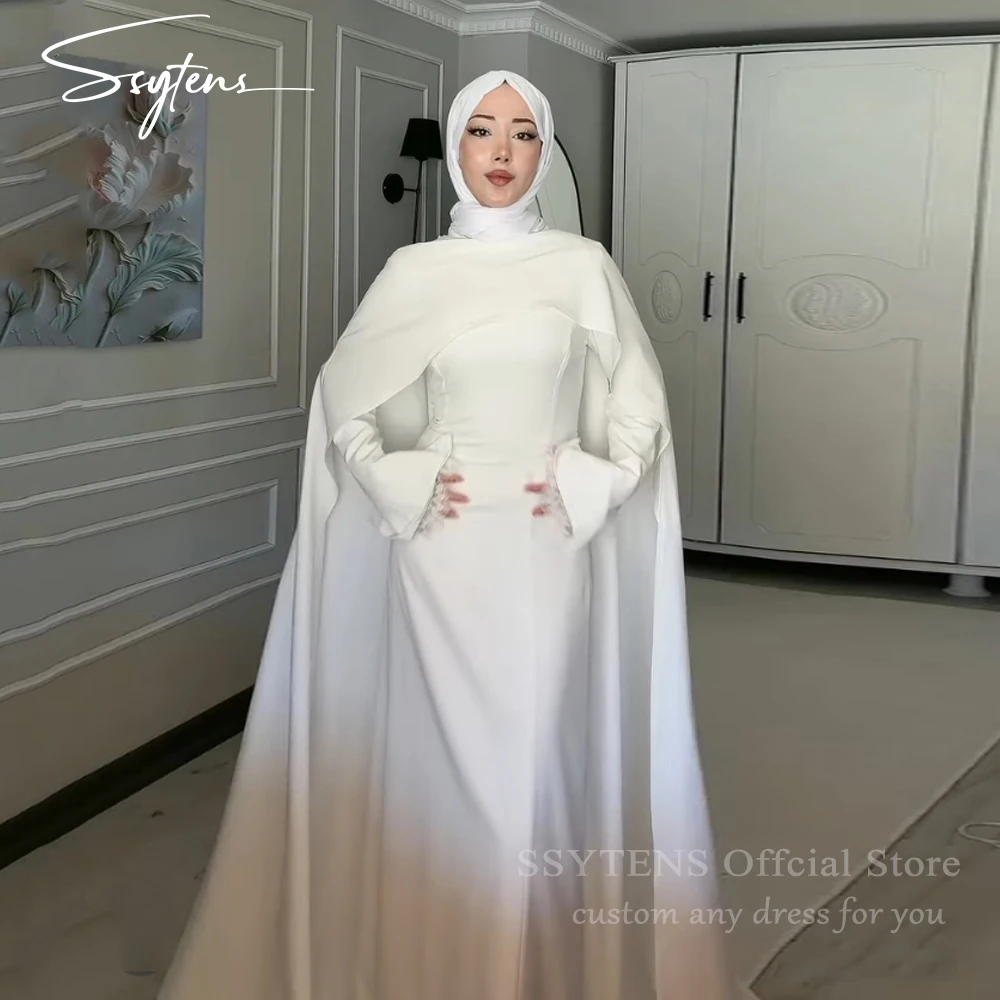 SSYTENS Modest Wedding Dresses Long Cap Sleeves O-Neck Muslim Simple White Lace Nikkah Customized Bridal Gowns Vestido De Noiva
SSYTENS Modest Wedding Dresses Long Cap Sleeves O-Neck Muslim Simple White Lace Nikkah Customized Bridal Gowns Vestido De Noiva