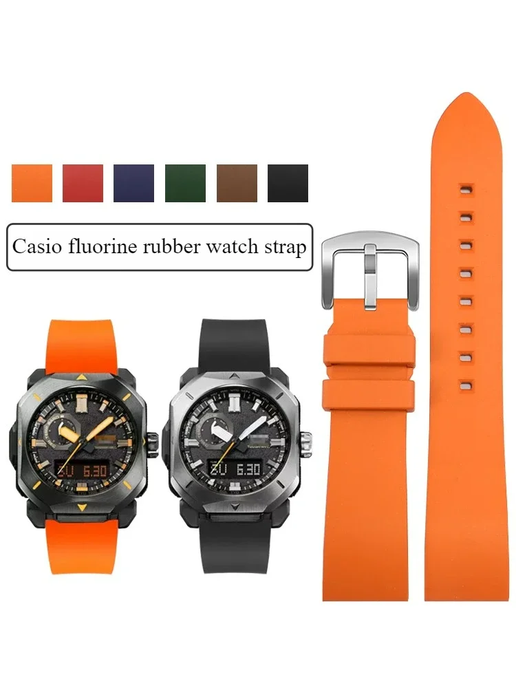 Suitable for Casio men's PRW-6900Y PRW6800 series mountaineering waterproof fluororubber strap
Suitable for Casio men's PRW-6900Y PRW6800 series mountaineering waterproof fluororubber strap