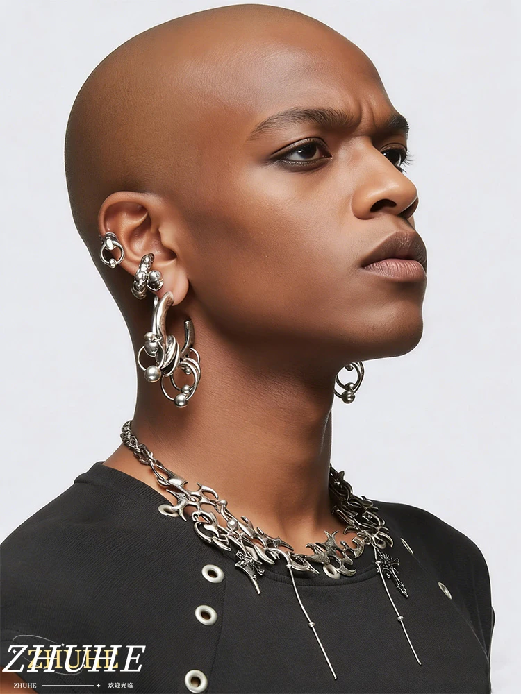Fashion-Forward Copper Jewelry Accessories: Unisex Chunky Cluster Earrings for Men and Women, Artistic Irregular Metal Design, E
Fashion-Forward Copper Jewelry Accessories: Unisex Chunky Cluster Earrings for Men and Women, Artistic Irregular Metal Design, E