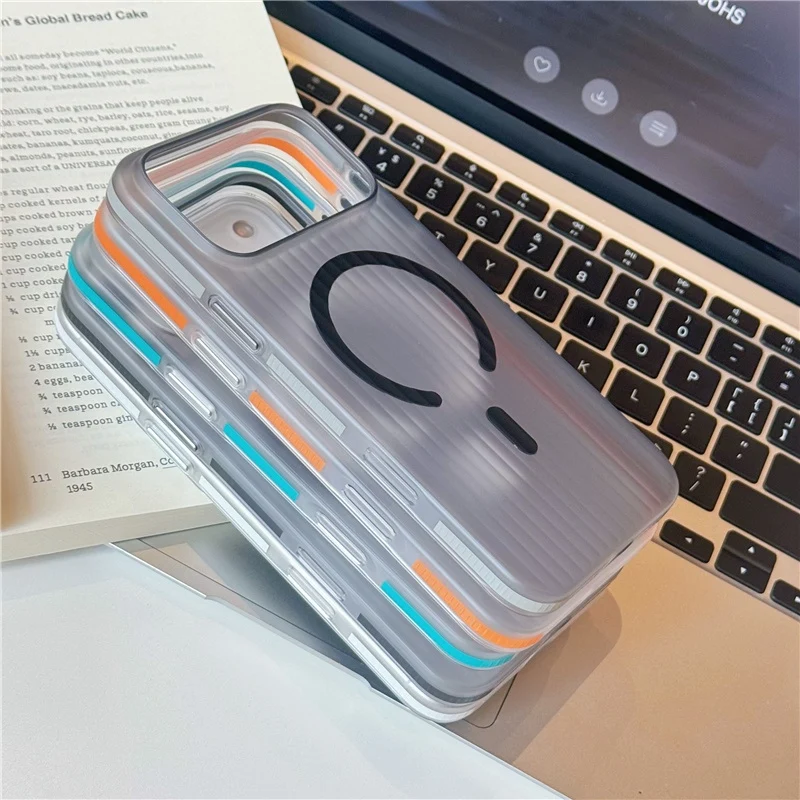 Anti-fingerprints Matte Stripes for Magsafe Case For iPhone 17Pro 16 15 16Pro Max Translucent Wireless Charge Shockproof Cover
Anti-fingerprints Matte Stripes for Magsafe Case For iPhone 17Pro 16 15 16Pro Max Translucent Wireless Charge Shockproof Cover