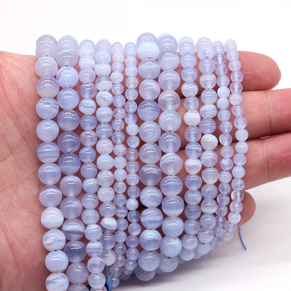 Natural Stone Blue Agate Beads Smooth Round Loose Spacer Healing Crystal Jewelry Making Needlework Diy Charms Bracelet Accessory
Natural Stone Blue Agate Beads Smooth Round Loose Spacer Healing Crystal Jewelry Making Needlework Diy Charms Bracelet Accessory
