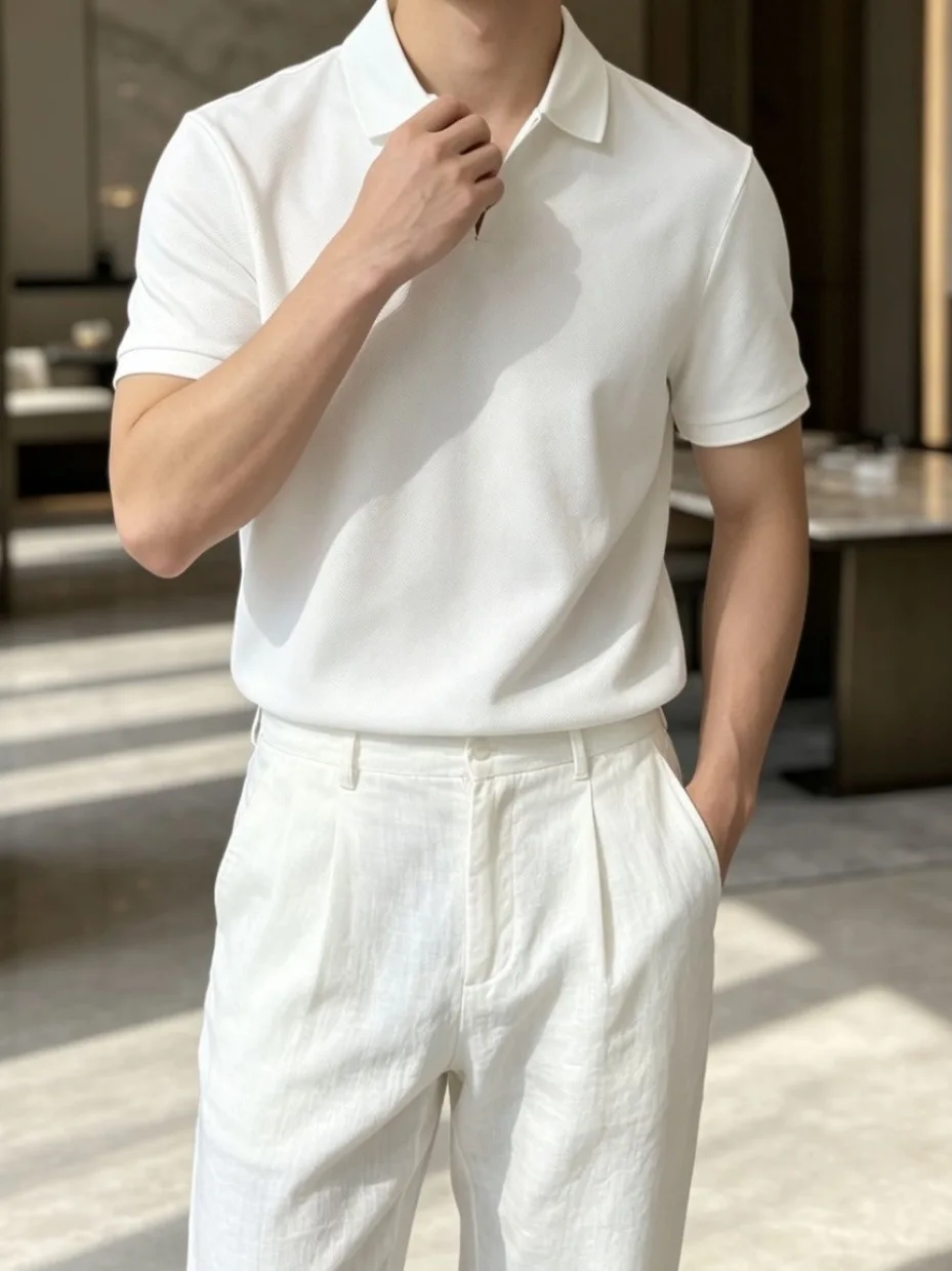 Ligentleman Summer Casual Cotton Pique Shirt Men's Business Short Sleeve Old Money Style Fashion Urban Breathable T-Shirt
Ligentleman Summer Casual Cotton Pique Shirt Men's Business Short Sleeve Old Money Style Fashion Urban Breathable T-Shirt