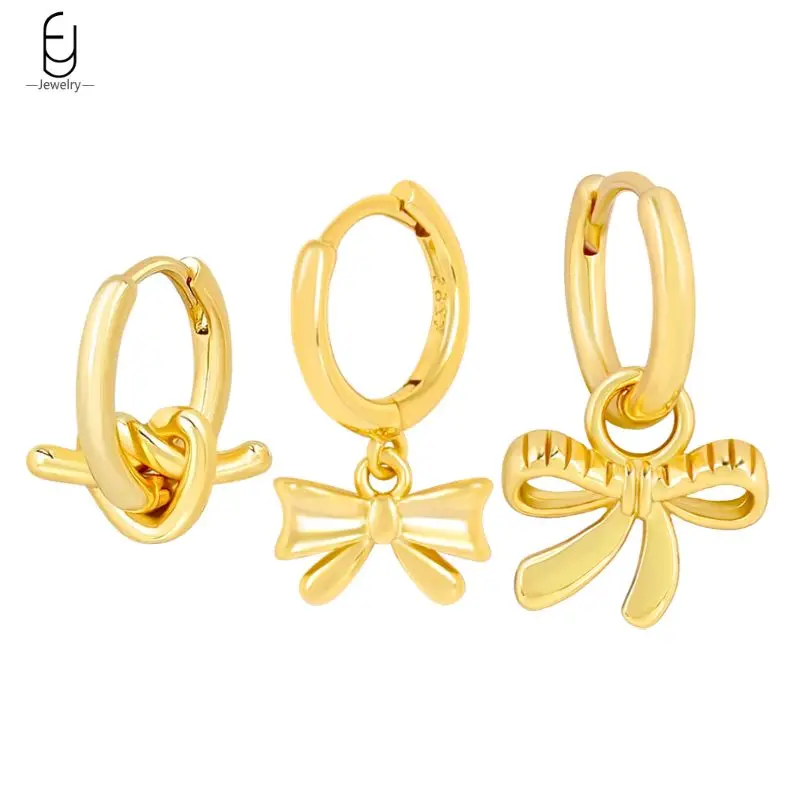 925 Sterling Silver Needle Minimalist Bow Knot Pendant Hoop Earrings for Women Fashion Kink Earrings Party Fine Jewelry Gifts
925 Sterling Silver Needle Minimalist Bow Knot Pendant Hoop Earrings for Women Fashion Kink Earrings Party Fine Jewelry Gifts