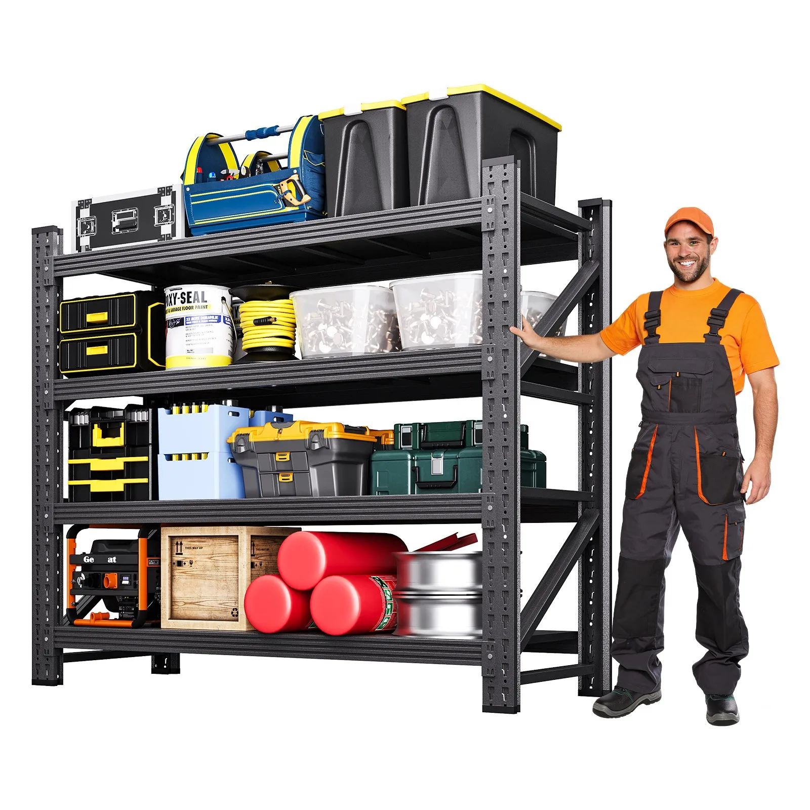 Стеллаж стальной усиленный 2000 фунтов (907 кг), 40 дюймов (101,6 см) x 20 дюймов (50,8 см) x 60 дюймов (152,4 см), для гаража и промышленного хранения
Стеллаж стальной усиленный 2000 фунтов (907 кг), 40 дюймов (101,6 см) x 20 дюймов (50,8 см) x 60 дюймов (152,4 см), для гаража и промышленного хранения