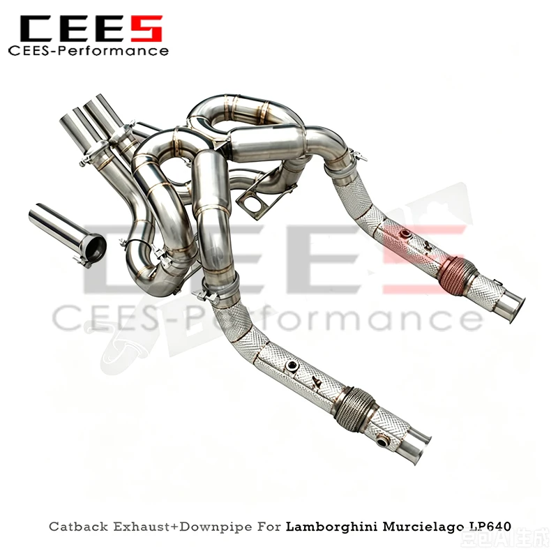 CEES Catback Exhaust Downpipe for Lamborghini Murcielago LP620/LP640/LP670 V12 6.5L 2006-2016 Stainless Steel Exhaust Pipe
CEES Catback Exhaust Downpipe for Lamborghini Murcielago LP620/LP640/LP670 V12 6.5L 2006-2016 Stainless Steel Exhaust Pipe
