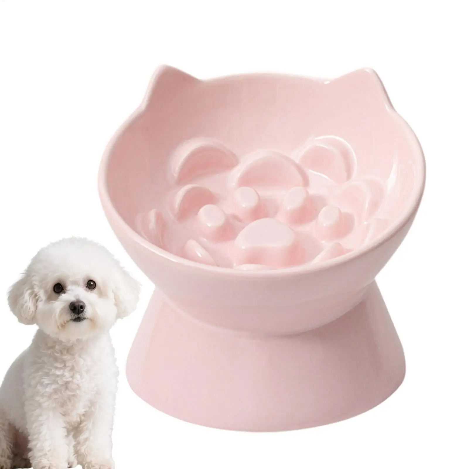 Raised Cat Bowl Ceramic Slow Feeder Lifted Cat Food Bowl For Home Kitchen Dining Area Living Room Apartment Patio
Raised Cat Bowl Ceramic Slow Feeder Lifted Cat Food Bowl For Home Kitchen Dining Area Living Room Apartment Patio