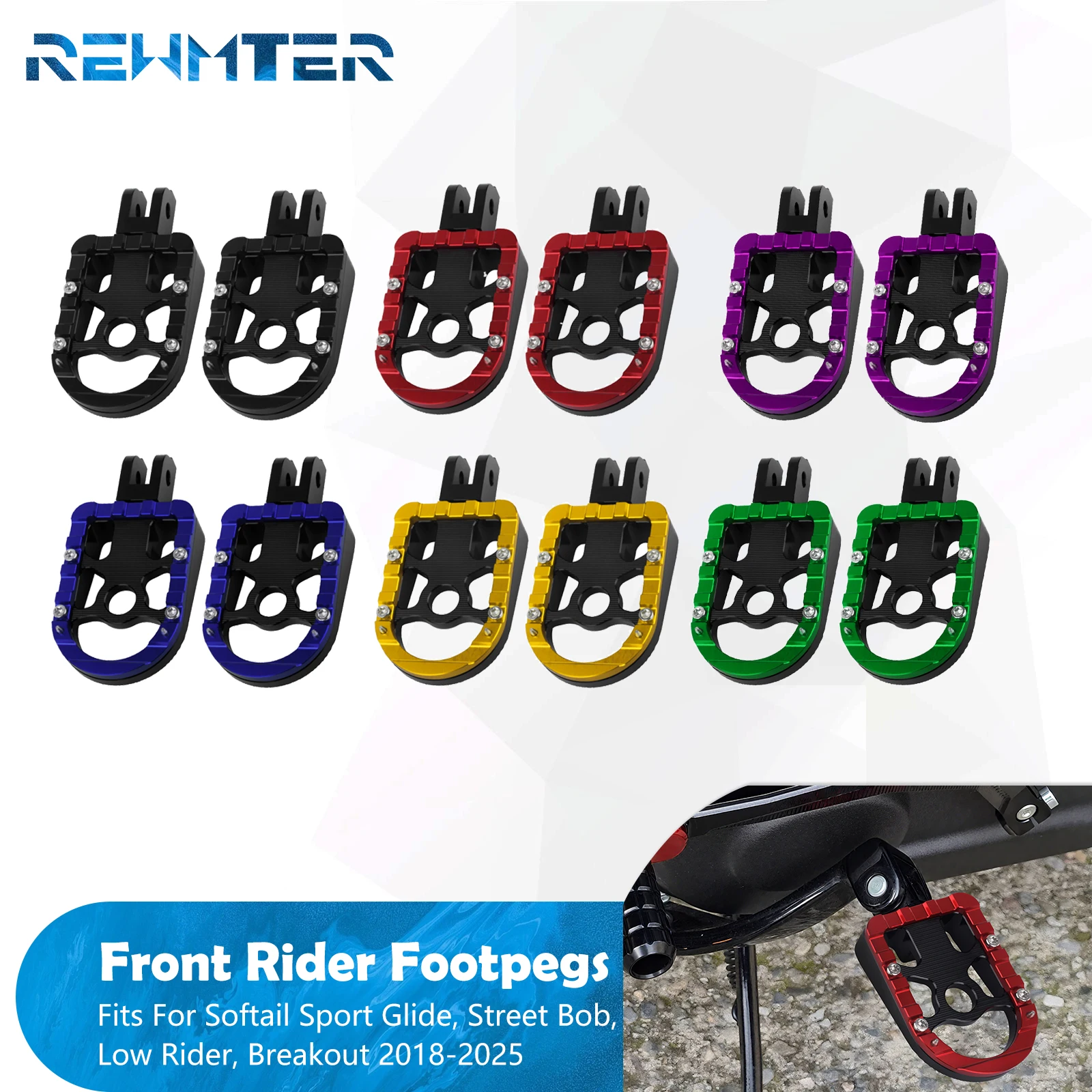 Motorcycle Foot Peg Front Driver Footpegs Pedal For Harley Softail 2018-Up FLSB Street Bob Low Rider FXLR Breakout FXBR RH1250S
Motorcycle Foot Peg Front Driver Footpegs Pedal For Harley Softail 2018-Up FLSB Street Bob Low Rider FXLR Breakout FXBR RH1250S