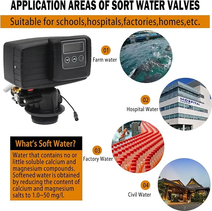 Цифровой клапан управления умягчителем воды, высокоэффективный, с таймером, для систем очистки воды
Цифровой клапан управления умягчителем воды, высокоэффективный, с таймером, для систем очистки воды