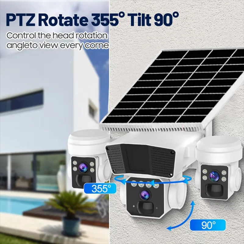 6MP O-Kam APP Solar Power Triple Lens 4G/WIFI IP Camera Full Color AI Humanoid Detection Home Security CCTV Monitor
6MP O-Kam APP Solar Power Triple Lens 4G/WIFI IP Camera Full Color AI Humanoid Detection Home Security CCTV Monitor