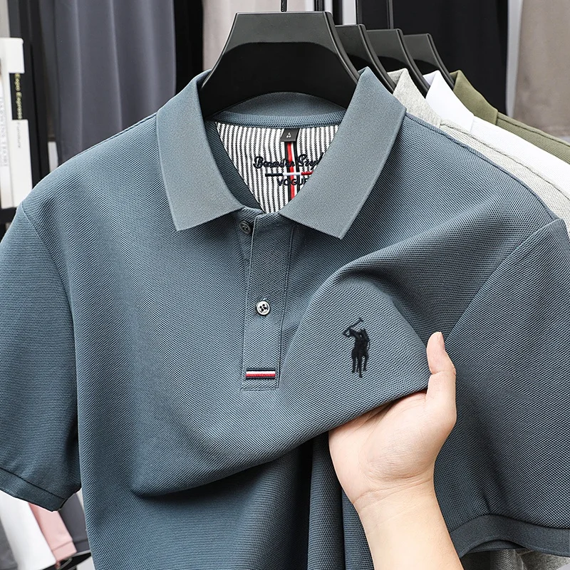 100% pure cotton high-end T-shirt men's luxury brand embroidered loose casual summer fashion business Paul Polo shirt short top
100% pure cotton high-end T-shirt men's luxury brand embroidered loose casual summer fashion business Paul Polo shirt short top