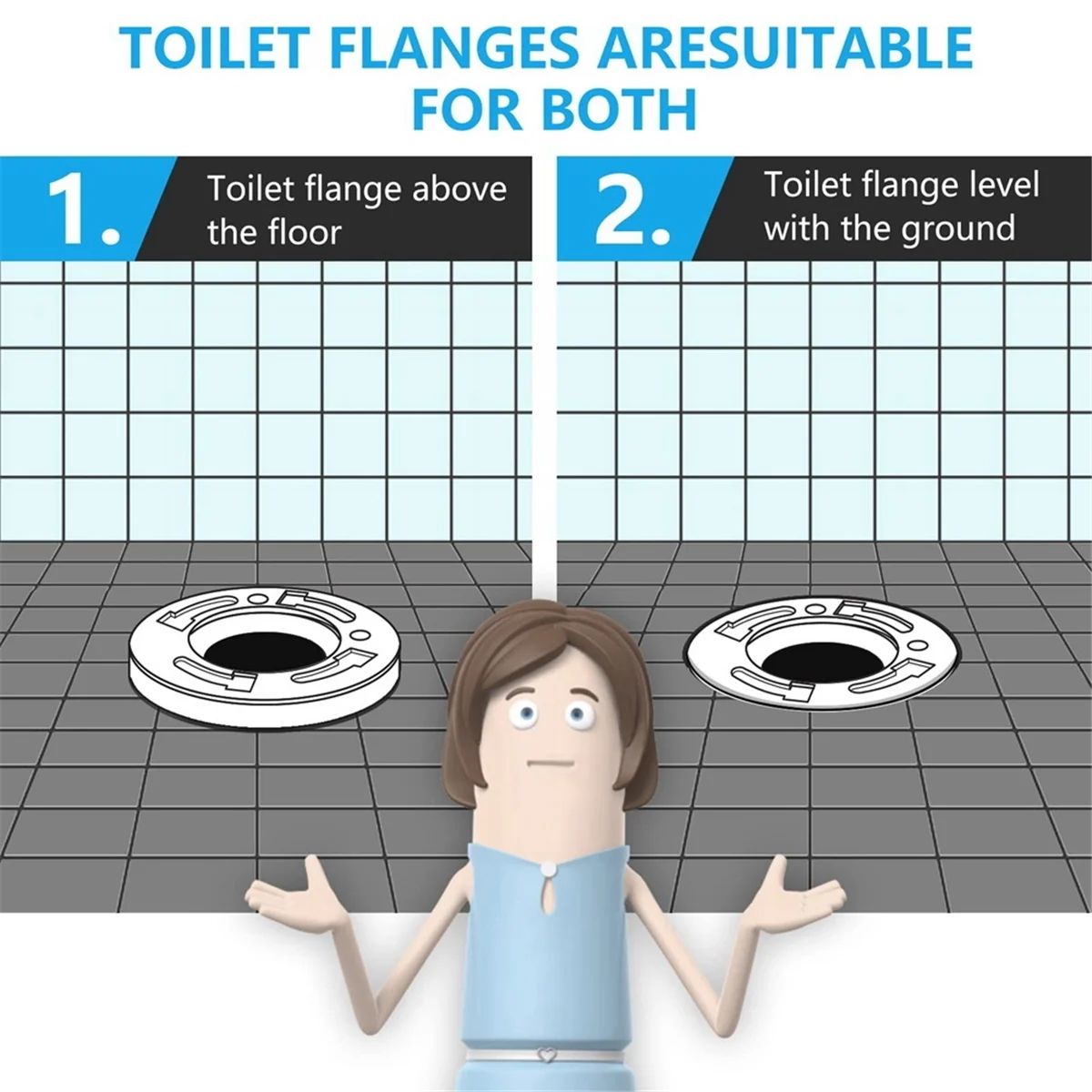 Toilet Flange Repair Kit, Universal Toilet Flange Fits, Fitting 4In and 5In Pipes, Toilet Repair and Install, Blue HOT
Toilet Flange Repair Kit, Universal Toilet Flange Fits, Fitting 4In and 5In Pipes, Toilet Repair and Install, Blue HOT