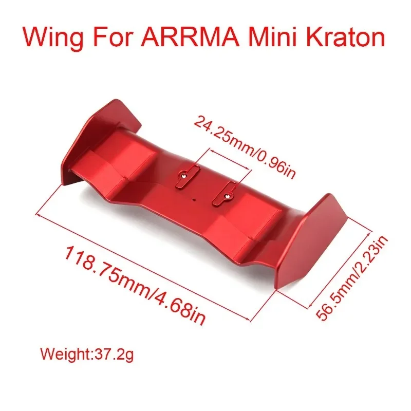 Aluminum wing For ARRMA 1/16 Mini Kraton 3S RC Car Upgrades Parts
Aluminum wing For ARRMA 1/16 Mini Kraton 3S RC Car Upgrades Parts